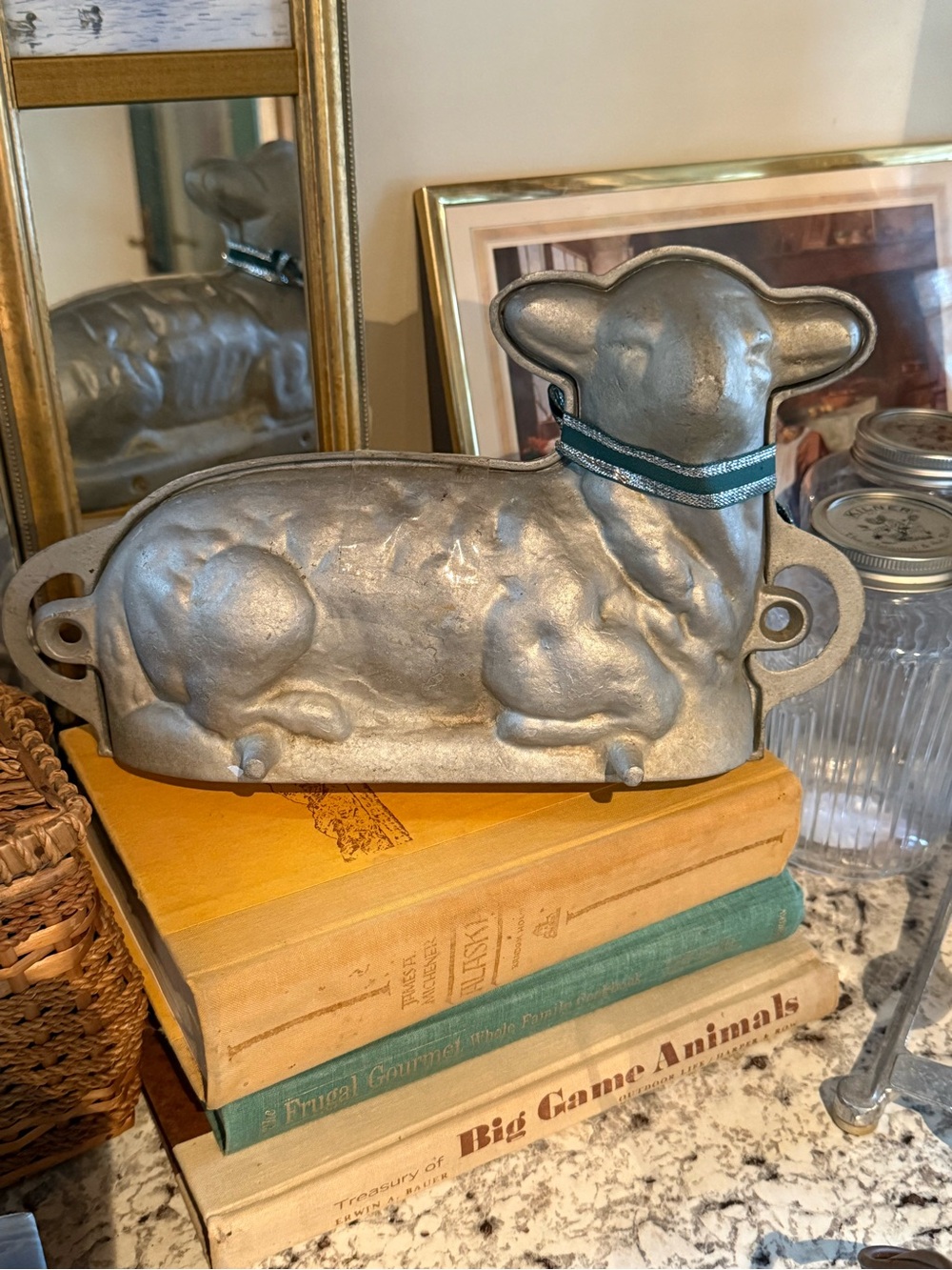 Vintage Lamb Cake Mold - cast aluminum